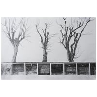 Image 1 of Garages and Trees, Carmichael Place - Pencil on Paper 