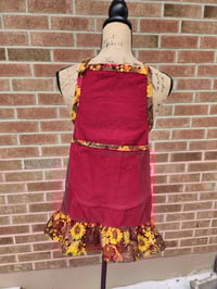 Image 2 of Girl's Apron & Bag Set - Burgundy Cordoroy 