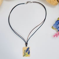Image 2 of Lavender Flower Beaded Necklace