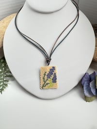 Image 3 of Lavender Flower Beaded Necklace