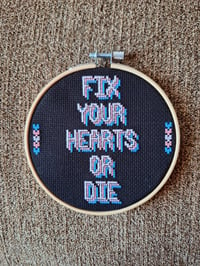 Image 1 of Fix Your Hearts Or Die Hoop