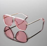 Image 1 of Pink Aviator Sunglasses 