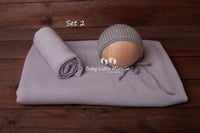 Image 3 of Newborn photo set grey/pink