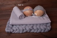 Image 2 of Newborn photo set grey/pink