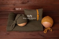 Image 5 of Newborn photo set khaki and mustard