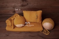 Image 2 of Newborn photo set khaki and mustard