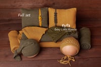 Image 1 of Newborn photo set khaki and mustard