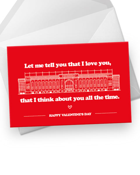 Image of Ibroxonia Valentines Card for Rangers fans