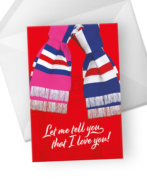 Image of Valentines Card for Rangers Fans - Let Me Tell You That I Love You