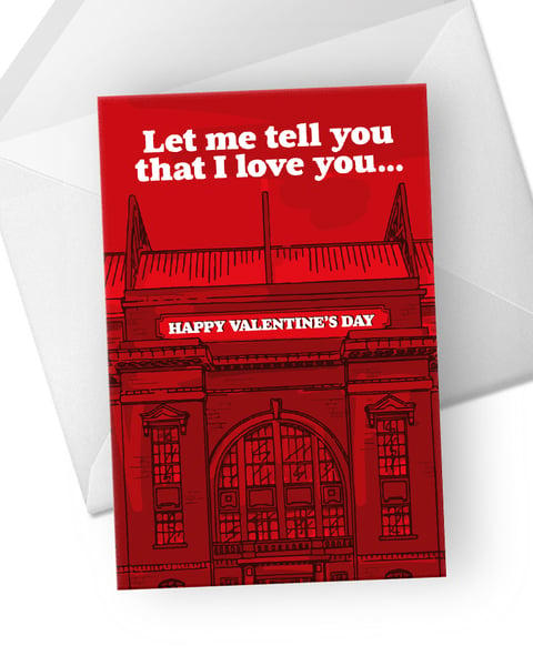 Image of Let Me Tell You That I Love You - Valentine's Card for Rangers Fans