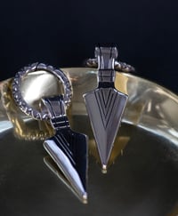 Image 2 of Steel Arrowhead Ear Hangers - Stainless Steel Ear Weights for Stretched Ears