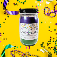 Image 2 of MARDI GRAS THEME SCENTED CANDLE 