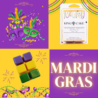 Image 3 of MARDI GRAS THEME SCENTED CANDLE 