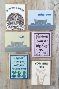 Image 1 of Friendship Linocut Cards - Six Pack