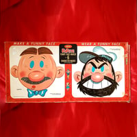 Image 3 of Popeye Funny Face Maker with 6 masks - Jaymar  Paper Mask Lot (1962)  with original box!