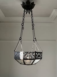 Image 1 of Swedish Arts & Crafts Wrought Iron Lantern