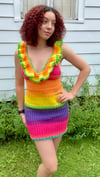 Rainbow Crochet Dress
