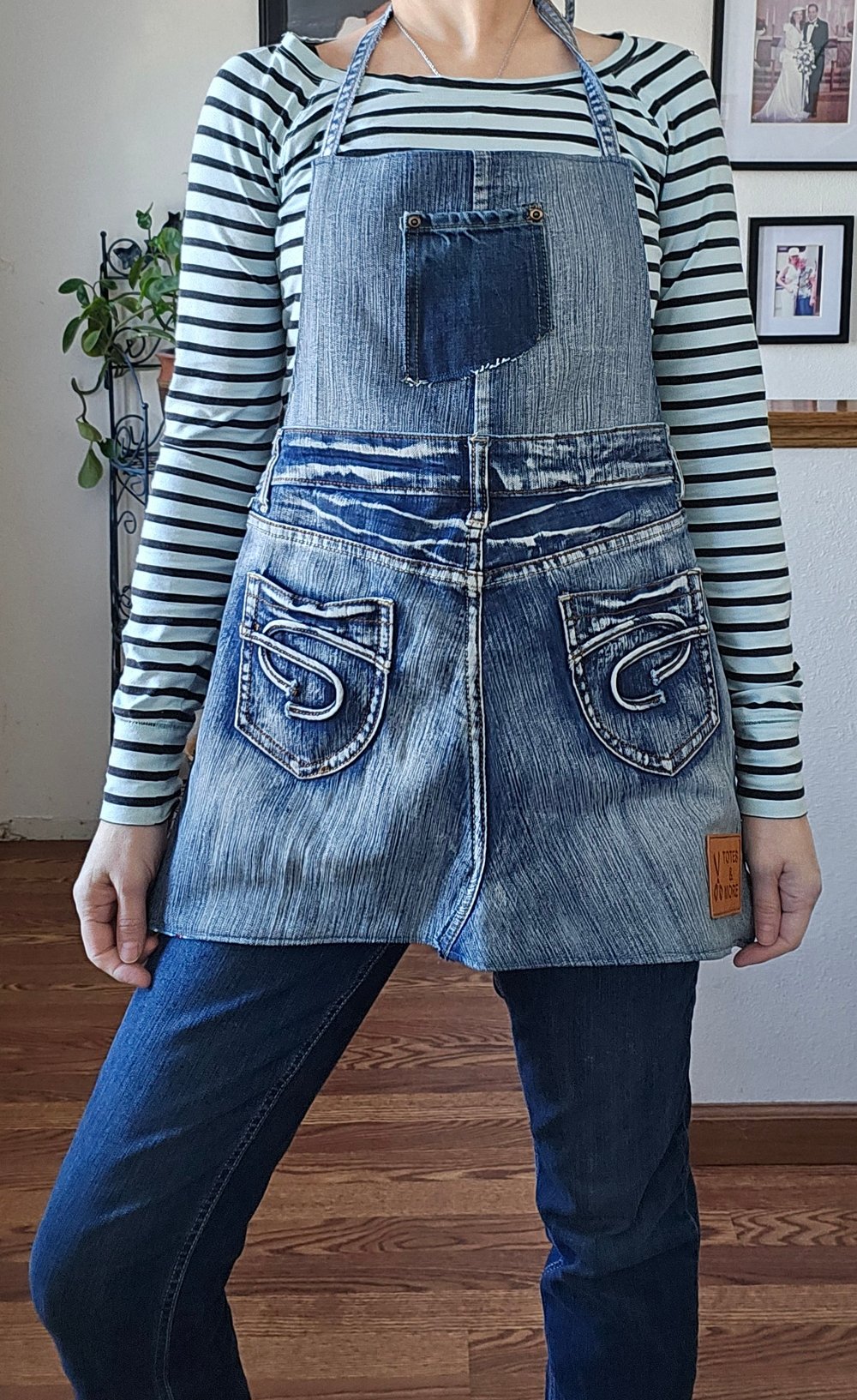 Image of Blue Jean Reversible Apron(was $60.00)