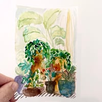 Image 2 of Potted Plants No. 1, Original Watercolor