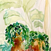 Image 1 of Potted Plants No. 1, Original Watercolor