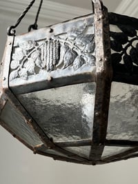 Image 2 of Swedish Arts & Crafts Wrought Iron Lantern