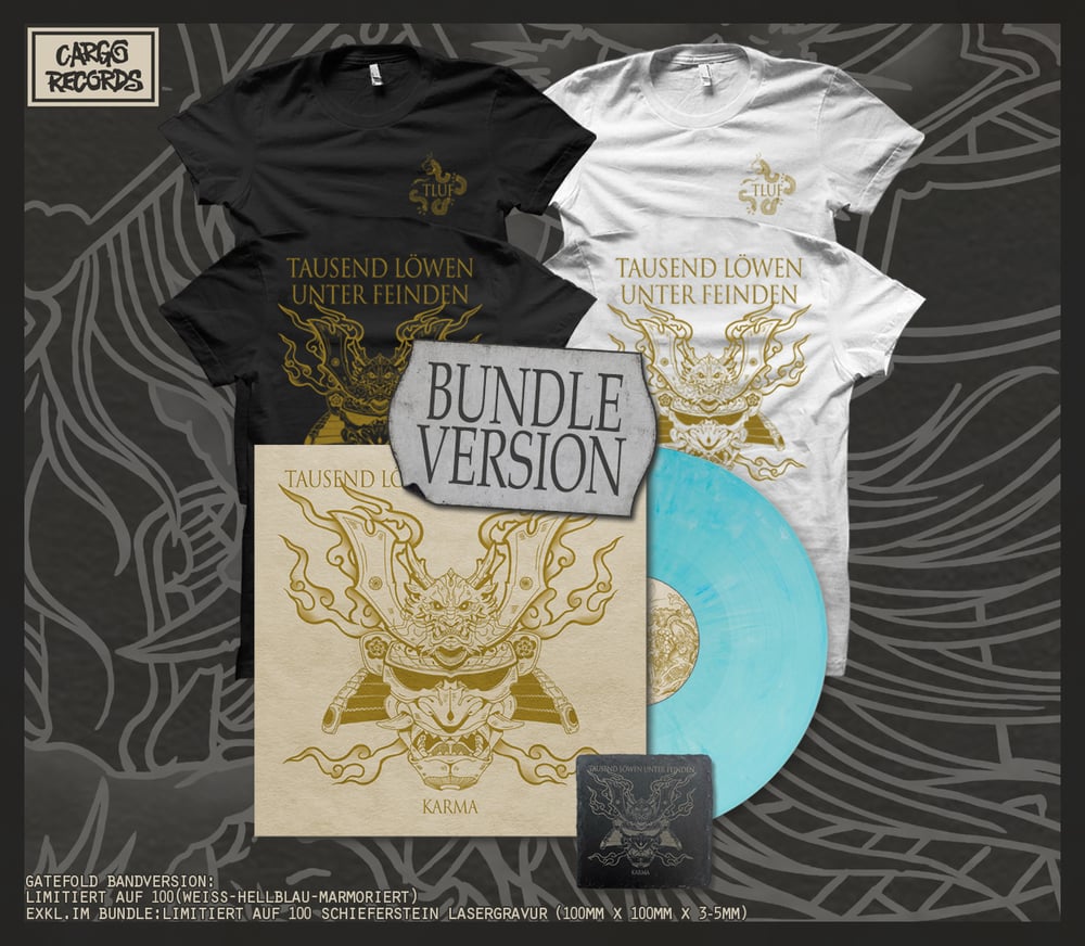 Image of Exclusive Bandshop PRE-ORDER Bundle KARMA Hellblau/weiß Marbled, 100 Stück lim.