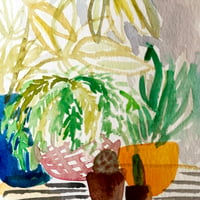 Image 2 of Potted Plants No. 2, Original Watercolor