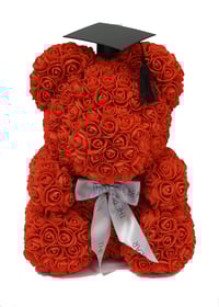 Graduation rose bear 
