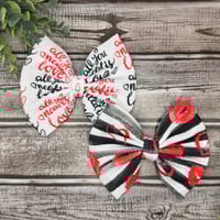 Image 1 of Fabric Hair Bows|Valentine