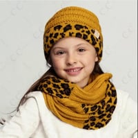 Image 6 of Knitted Leopard Cuff Beanie and scarf 