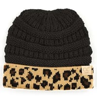 Image 10 of Knitted Leopard Cuff Beanie and scarf 