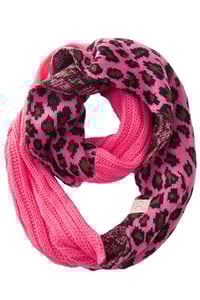 Image 7 of Knitted Leopard Cuff Beanie and scarf 