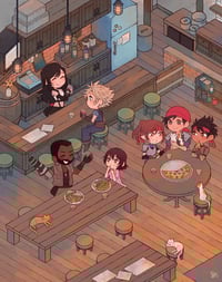 Image 2 of FFVII Seventh Heaven 11"x14" Print