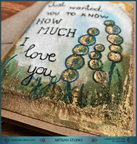 Image 4 of "Just Wanted You to Know" – Handcrafted Textile Greeting Card ┃Mixed Media Art