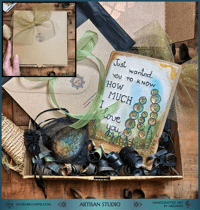 Image 5 of "Just Wanted You to Know" – Handcrafted Textile Greeting Card ┃Mixed Media Art