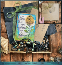 Image 5 of "I'm so GLAD" - Handcrafted Textile Greeting Card ┃Mixed Media Art