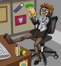 Office Drinker Print