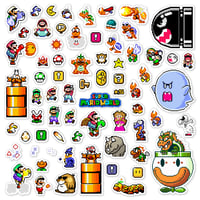 Image 2 of Super Mario World Half-Scale Sticker Set (70 Pieces)