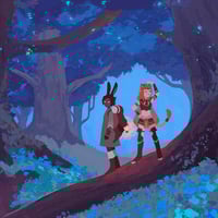 Image 1 of FFXIV Erenville & Wuk Lamat in Yak T'el 11"x17" Print