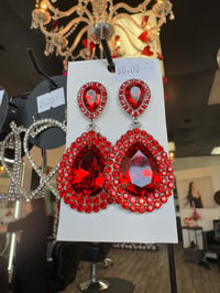 Image 1 of Sexy red heart of the ocean earrings 