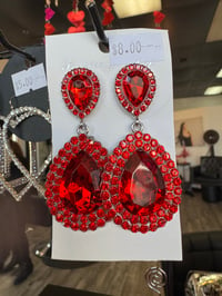 Image 2 of Sexy red heart of the ocean earrings 