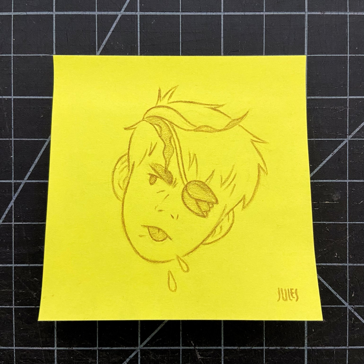 Image of Post-It Drawing (Tulip)