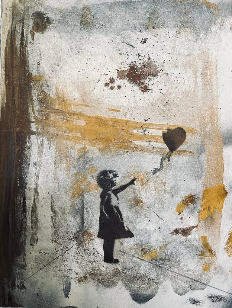 “Banksy Balloon Girl In A Corner”
