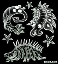 Image 1 of glow in the dark precambrian creatures