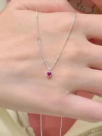 Image 2 of Stainless steel heart shaped necklace