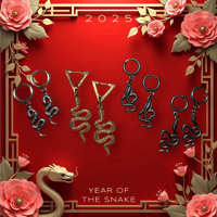 Image 3 of Slither huggie hoops