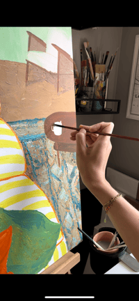 Image 3 of Yellow stripes - original painting