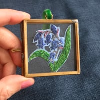 Image 5 of Framed Embroidered Bluebells Keepsake