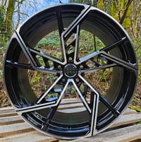 20" ABT LEGACY STYLE ALLOY WHEELS FITS AUDI 5X112 ET35 BLACK MACHINED FACE