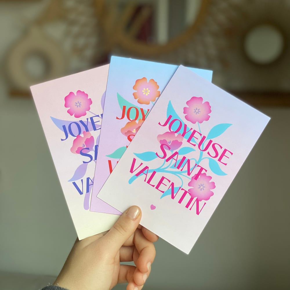 Image of Carte Joyeuse Saint-Valentin - rose